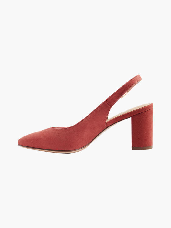 Graceland Coral Slingback Block Heel in Coral DEICHMANN