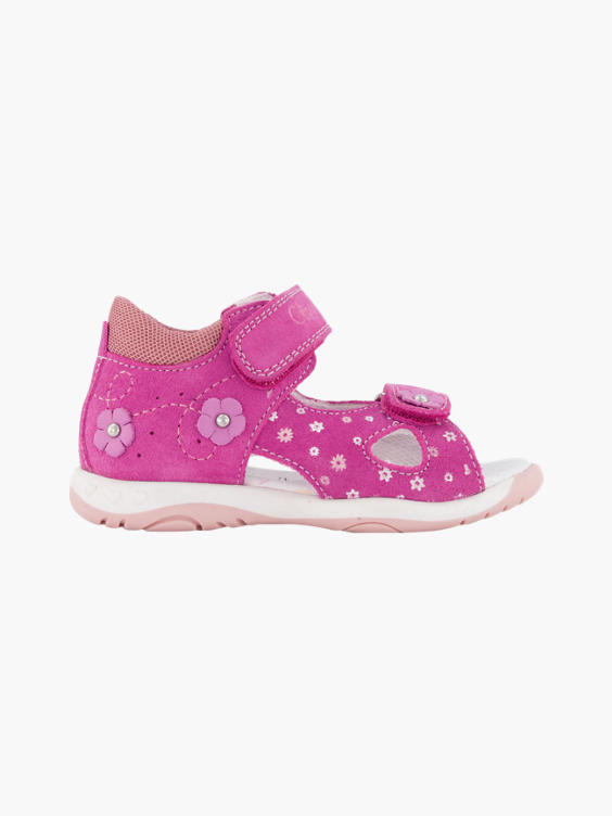 Toddler Girl Flower Embellished Leather Sandals