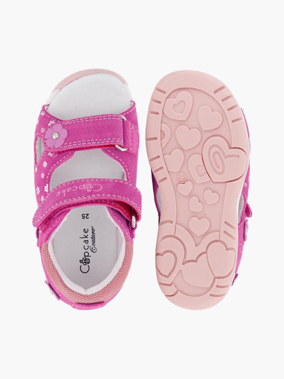 Toddler Girl Flower Embellished Leather Sandals