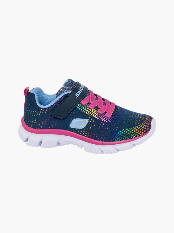 Junior Girls Skechers Multicoloured Touch Strap Trainers