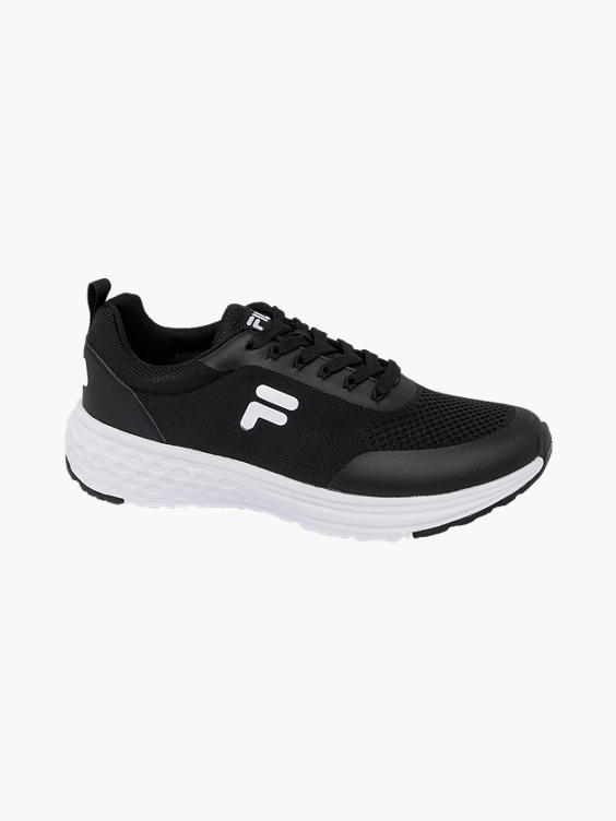 Fila trainers black and hot sale white