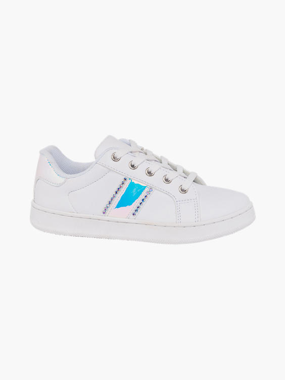 Junior Girl Holographic Stripe Cupsole Trainers