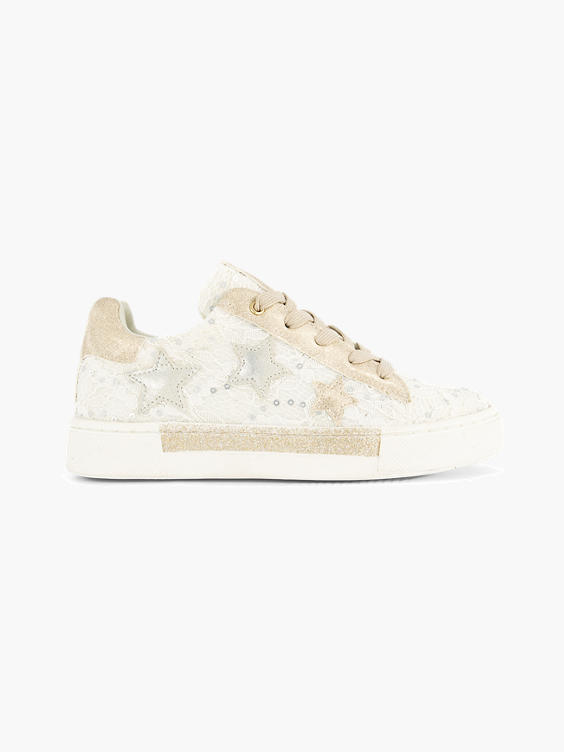 Graceland) Witte sneaker kant ster patches van Wit | vanHaren