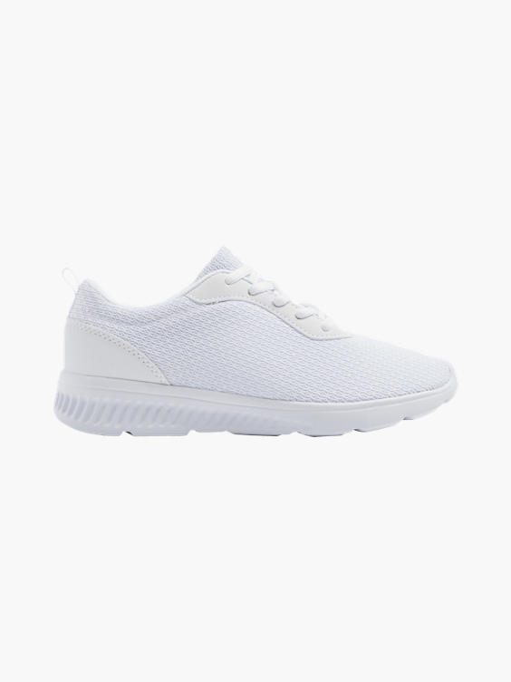 Ladies VTY White Lace-up Trainers 