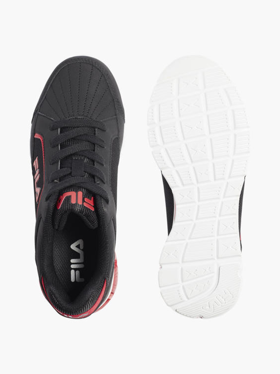 Teen Boys Fila Black Lace-up Trainers 