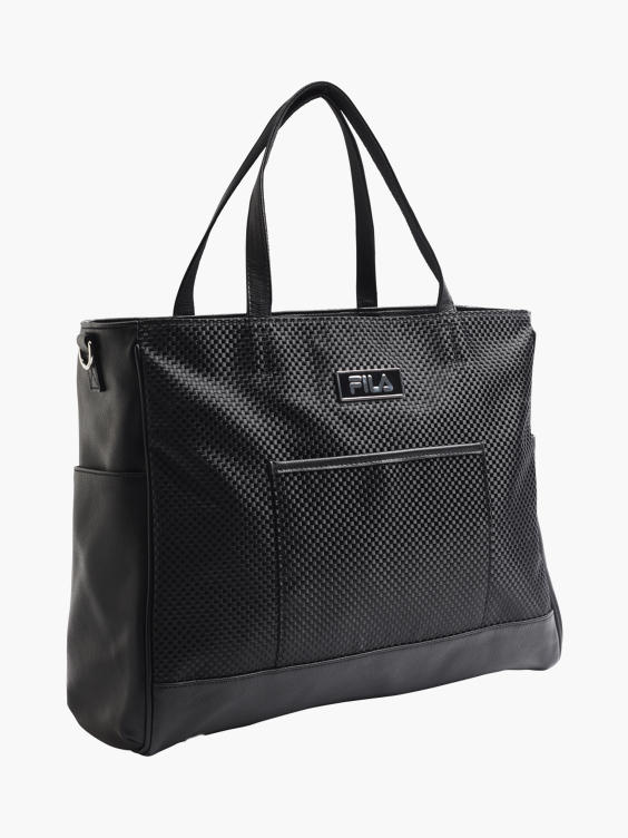 Black Fila Woven Detail Handbag
