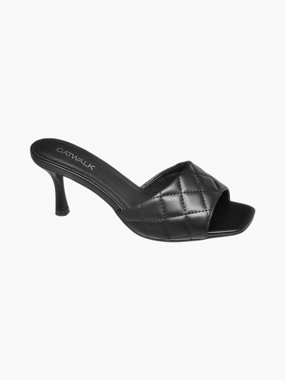 quilted heeled sandals