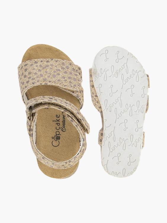 Goudkleurige sandaal glitters