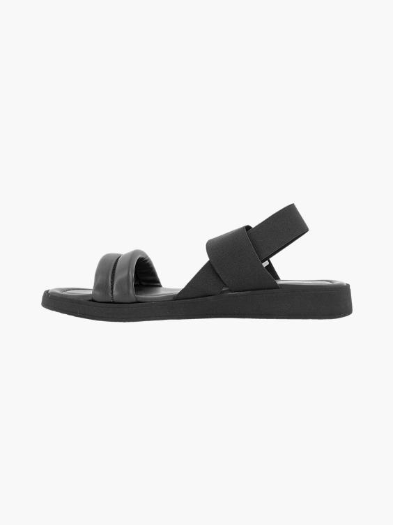 Zwarte sandaal elastisch