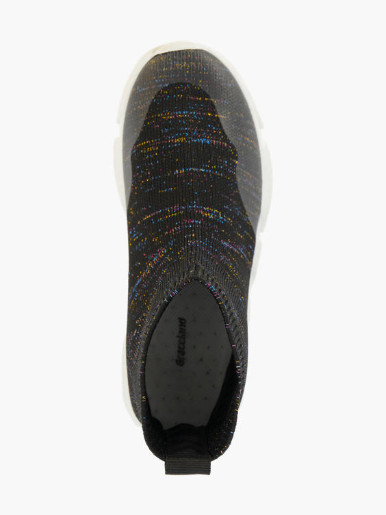 Zwarte chunky sok sneaker glitter