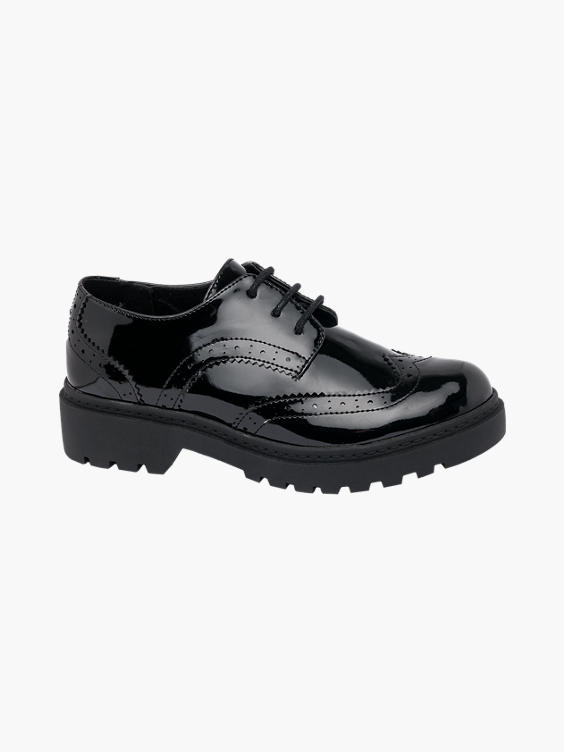 Teen Girl Chunky Lace up Brogue School Shoes