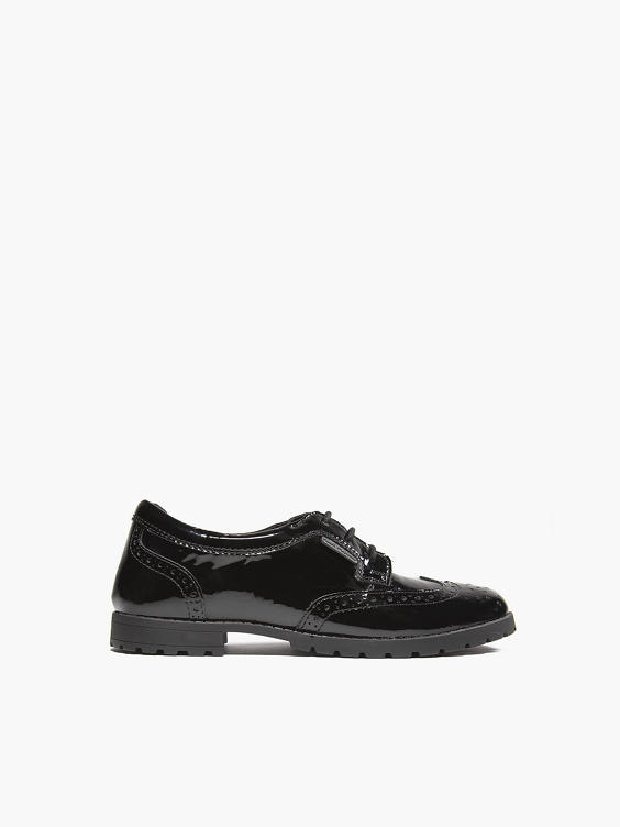 Teen Girl Hush Puppies Patent Leather Lace-up Brogues - Dual Fit