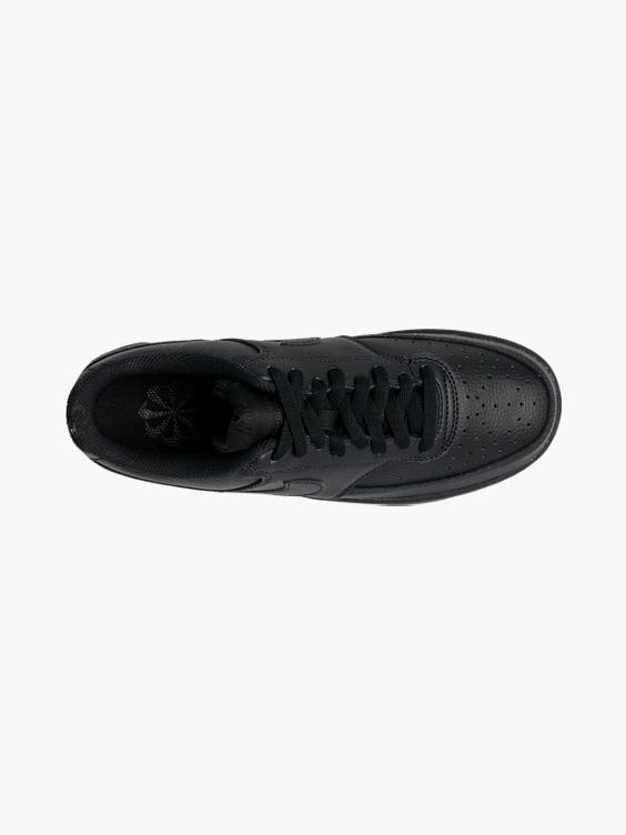 Mens Nike Court Vision Low Black Lace-up Trainers