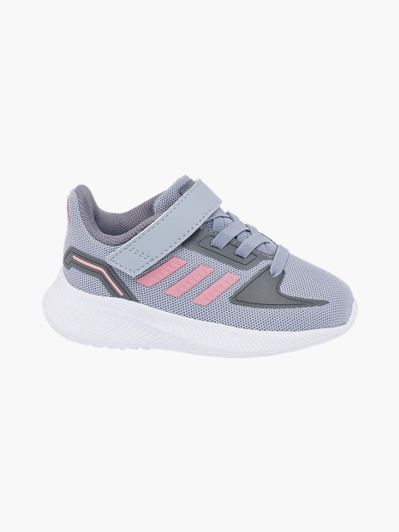 Toddler Girls Grey and Pink Adidas Trainers