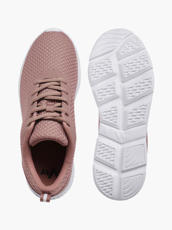 VTY Ladies Pink Lace-up Trainers 