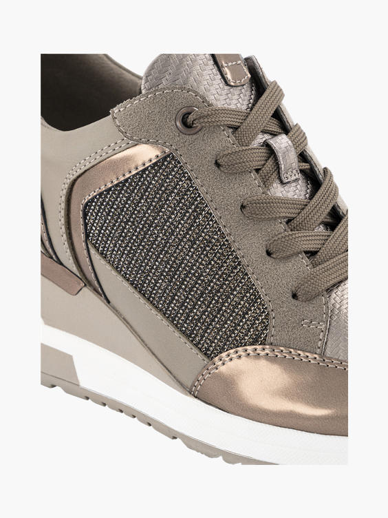 Bronzen sleehak sneaker metallic 