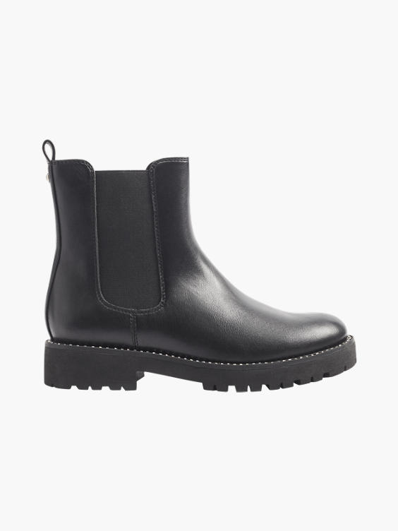 (Graceland) Black Gem Detailed Chelsea Boot in Black | DEICHMANN