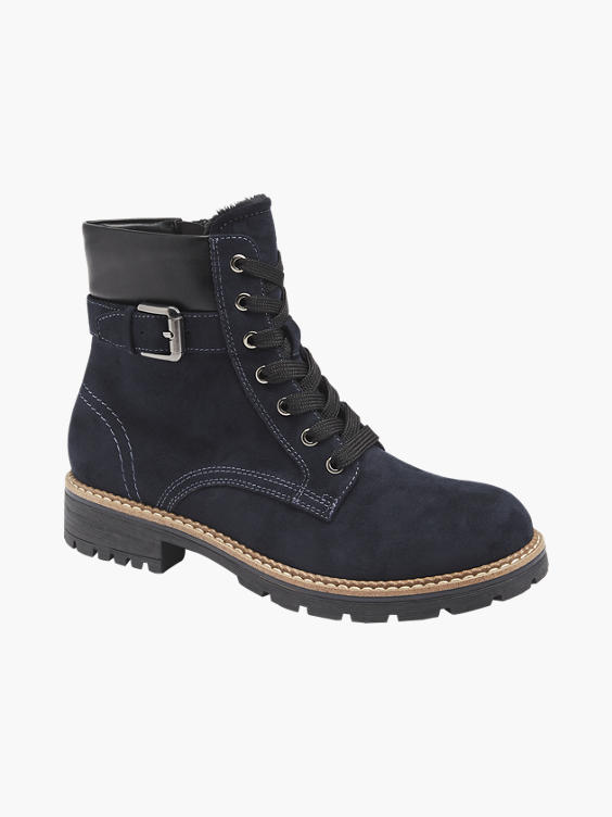 Landrover Navy Blue Ankle Boots with Belt Detail