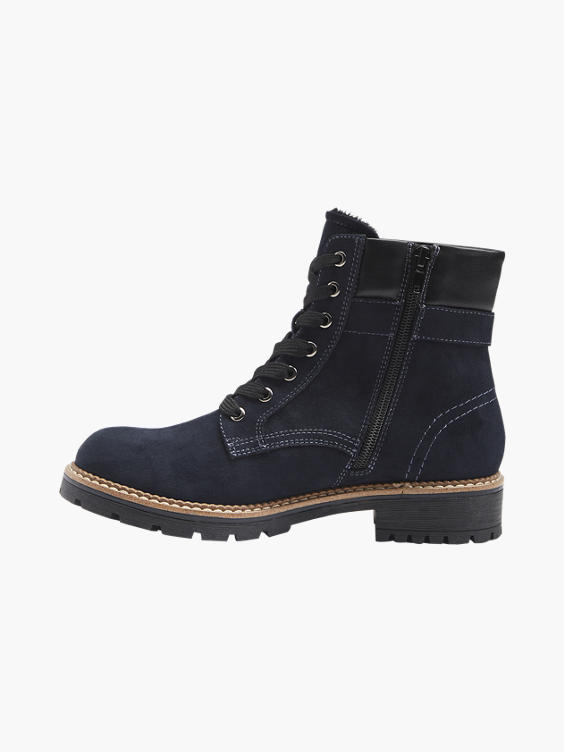 Landrover Navy Blue Ankle Boots with Belt Detail