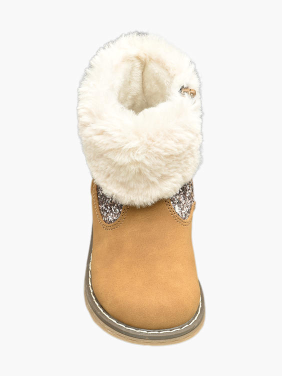 Toddler Girl Faux Fur & Glitter Ankle Boots