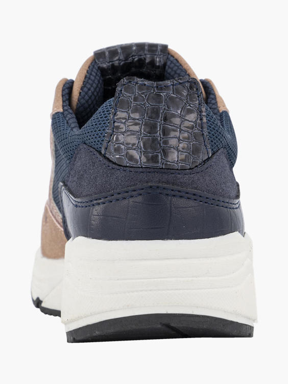 Beige/blauwe chunky sneaker