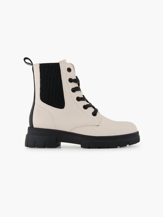 Cupcake Couture) Off White veterboot met ritssluiting van Gebroken wit |  vanHaren