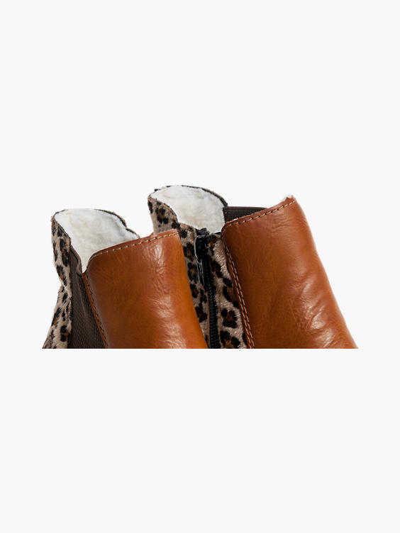 Rieker) Rierker Tan Leopard Wedge Heel 