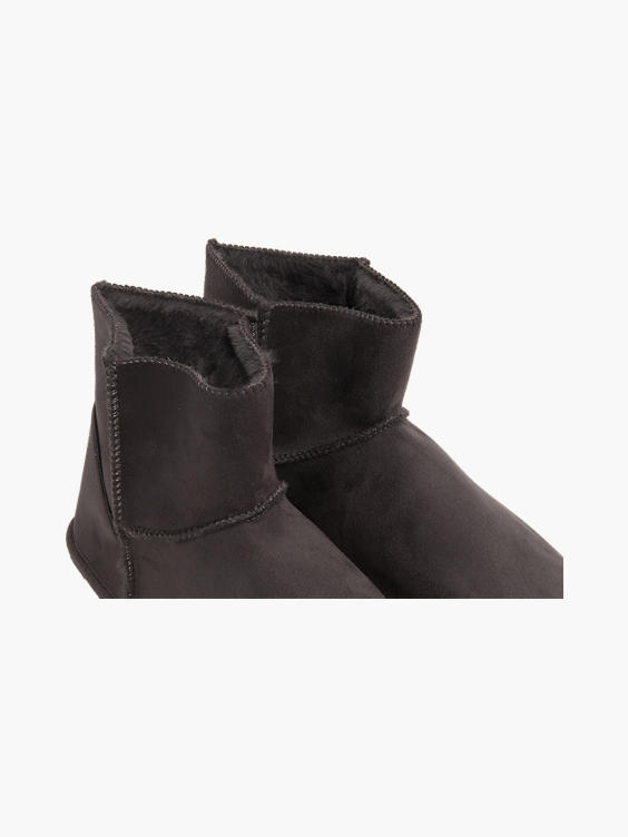 Ladies Hype Grey Boot Slippers 