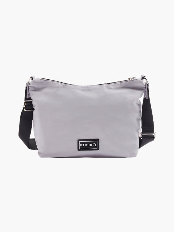 Light Grey Nylon Recycled Shoulder Bag