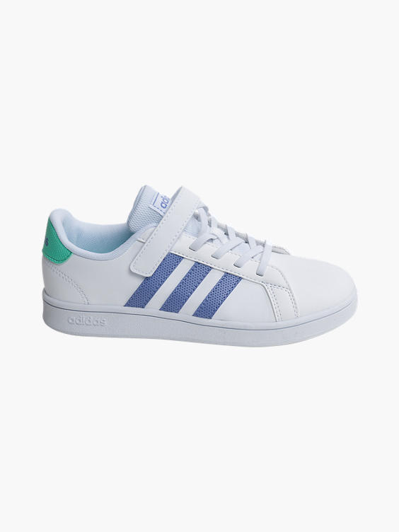 Junior Girls Adidas Grand Court Touch Strap Trainers 