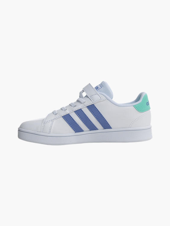 Junior Girls Adidas Grand Court Touch Strap Trainers 