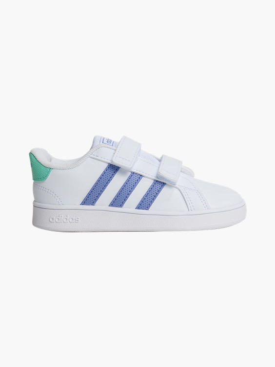 Toddler Girls Adidas Grand Court Touch Strap Trainers 