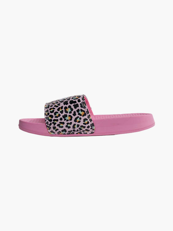 Junior Girls Hype Leopard Slides 