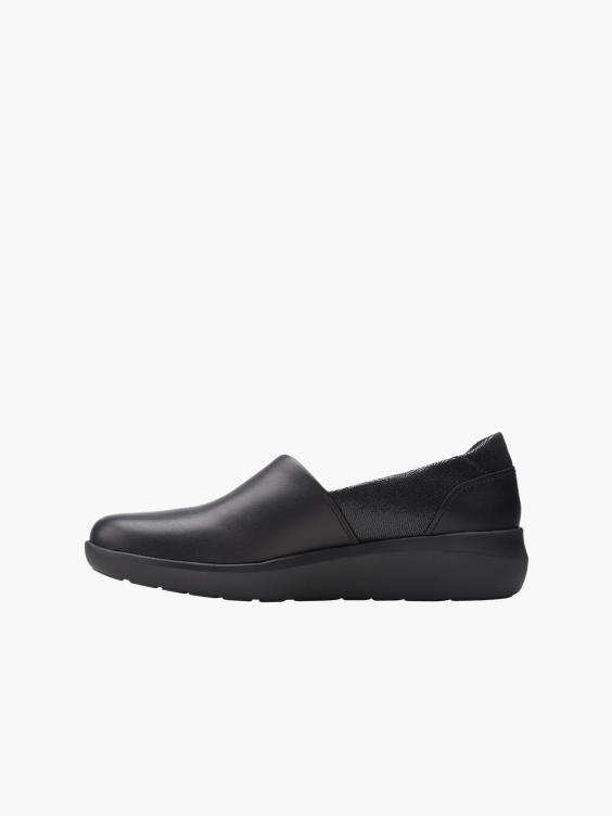 (Clarks) Ladies Clarks 'Kayleigh Step' Slip On Comfort Shoes in Black ...