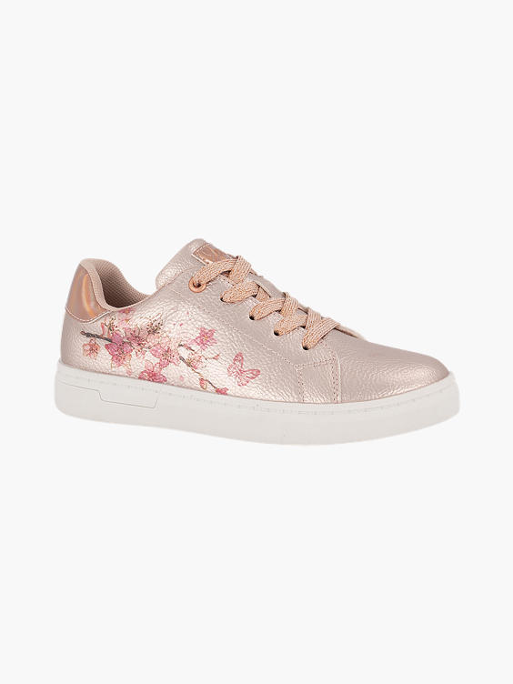 Roze sneaker bloemenprint
