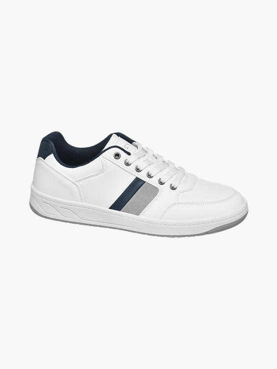 Mens Venice White Lace-up Casual Trainers 