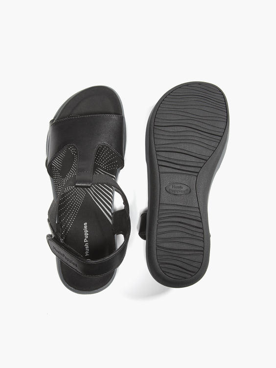 Ladies Black Comfort T-Bar Sandal