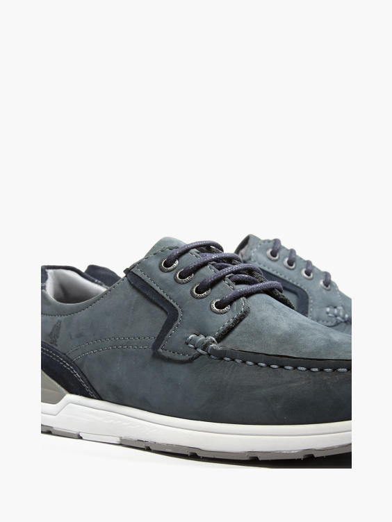 Hush Puppies Navy Blue Lace-up Boat Shoe