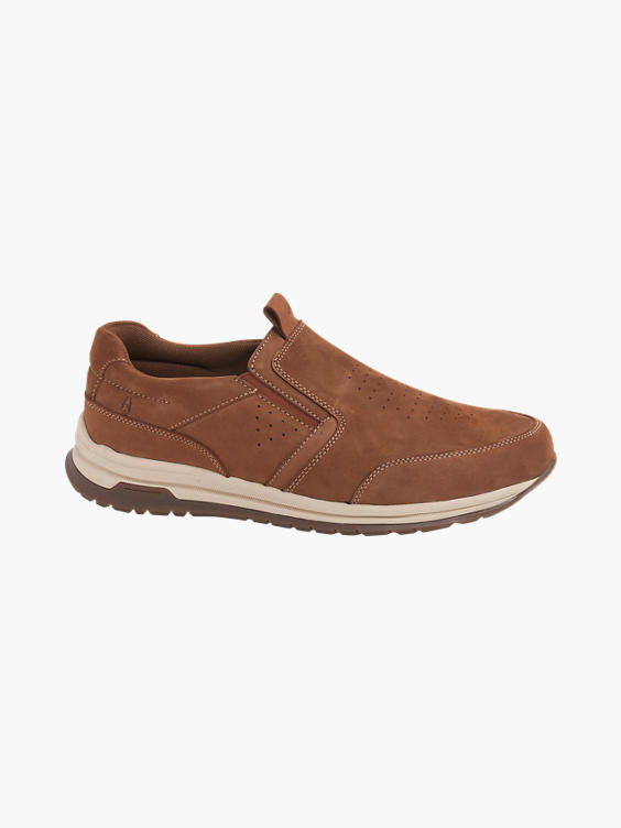 Mens Hush Puppies Cole Tan Slip-on Shoes 