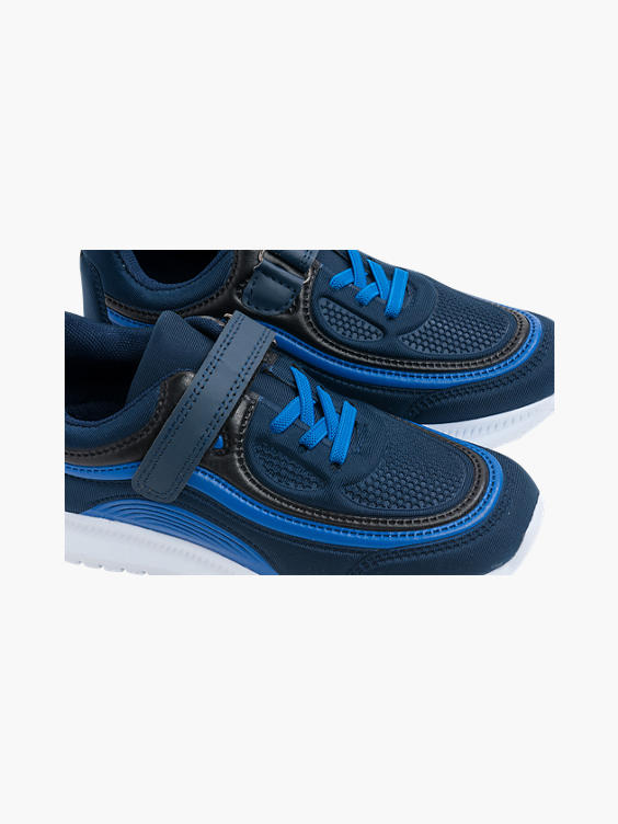 Junior Boys VTY Blue Touch Strap Trainers 