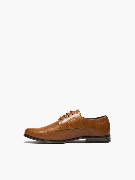 Mens Lace Up Formal Brown Tan Shoes