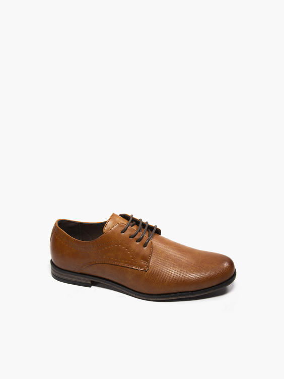 Mens Lace Up Formal Brown Tan Shoes