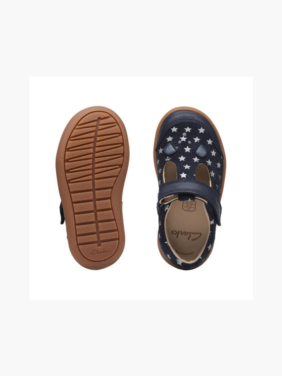 (Clarks) Toddler Girl Clarks TBar Shoes in Blue DEICHMANN