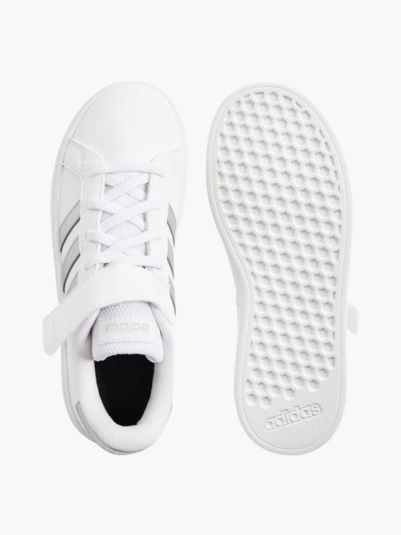 Adidas White/ Silver Grand Court El Junior Girls