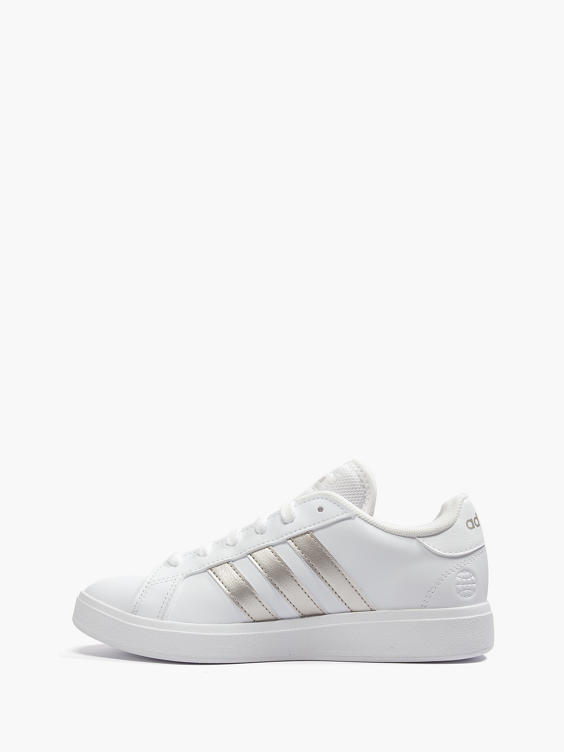 White Adidas Grand Court Base 2.0 Lace-up Trainer