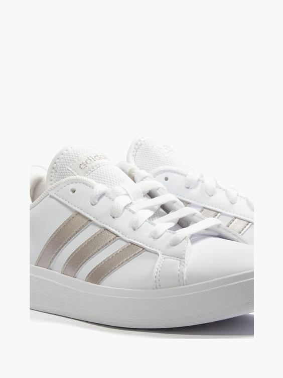 White Adidas Grand Court Base 2.0 Lace-up Trainer