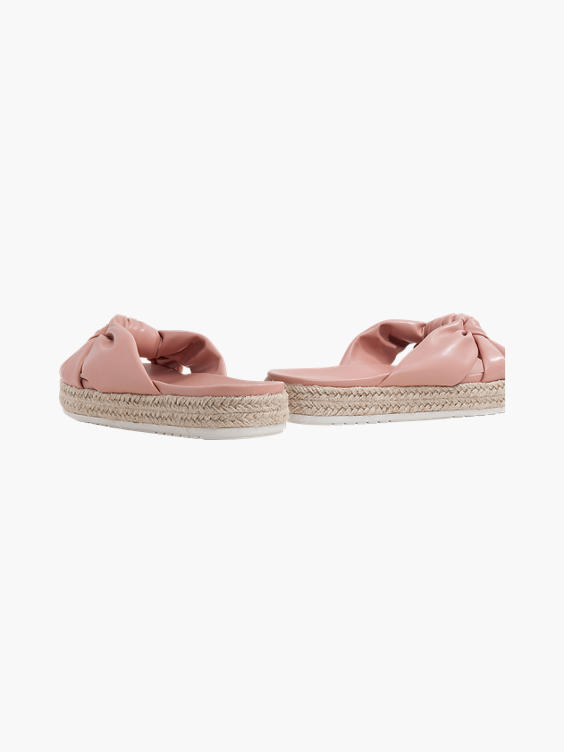 Pink Knotted Mule Sandal
