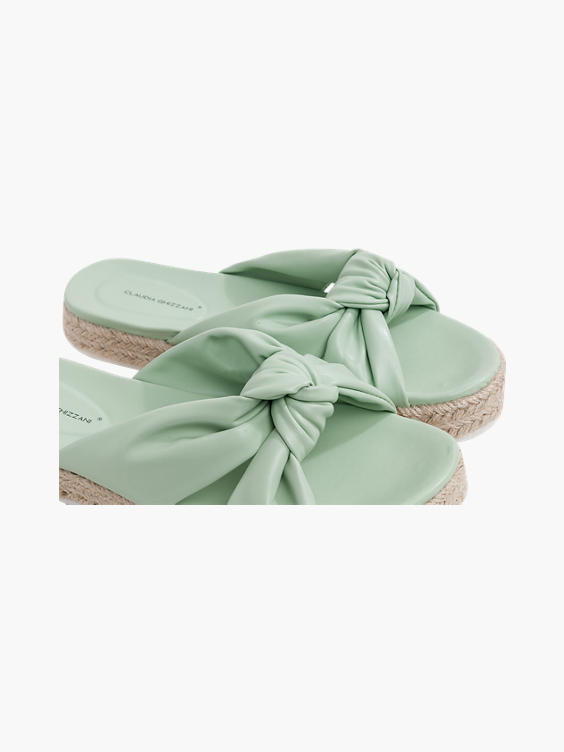Sage Green Knotted Mule Sandal