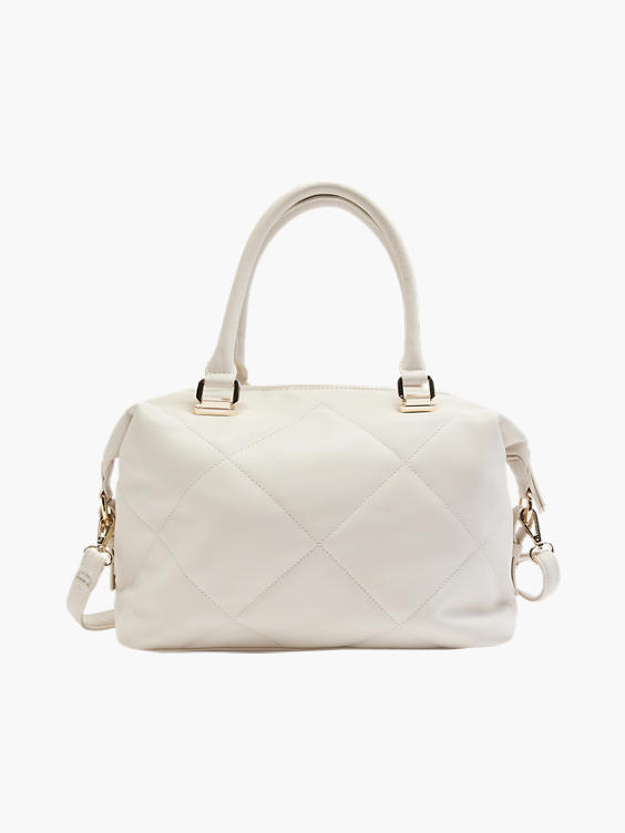 White Quilted Tote Bag