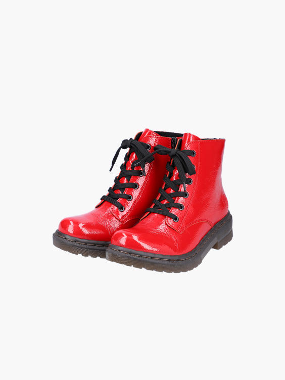 Red Rieker Lace Up Ankle Boot Red | DEICHMANN